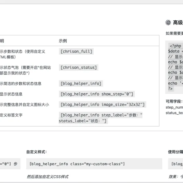 【WordPress插件】Blog Helper-设置心情状态、同步微信运动、快速发布说说、时光机、碎语、日记、心情